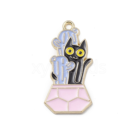 Alloy Enamel Pendants PALLOY-O108-02LG-04-1