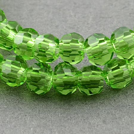 Transparent Glass Bead Strands GLAA-R136-4mm-05-1