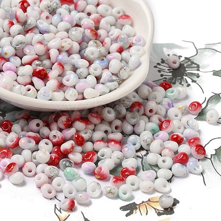 Baking Paint Glass Seed Beads SEED-F006-01A-04-1