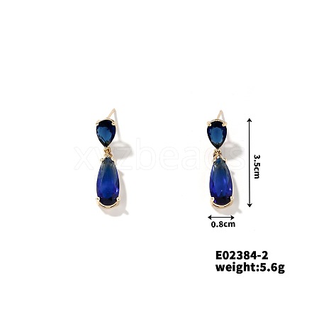 Elegant Shiny Waterdrop Stud Earrings for Women KM9584-2-1