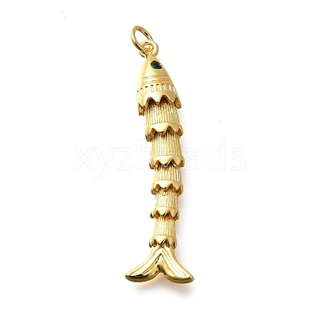 Brass Micro Pave Cubic Zirconia Pendants X-KK-R217-01G-07-1