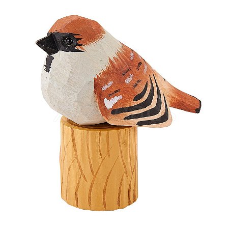 Wooden Birds and Tree Stump Ornaments JX731A-1