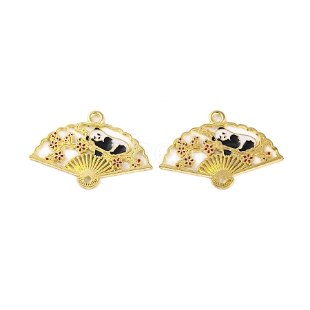 Golden Plated Alloy Enamel Connector Charms ENAM-Z017-15G-01-1