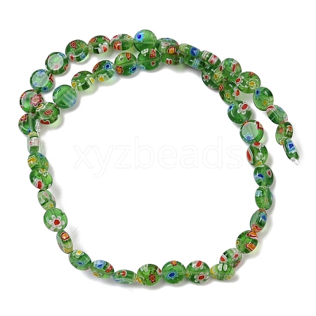 Handmade Millefiori Lampwork Beads Strands LAMP-G166-17A-02-1