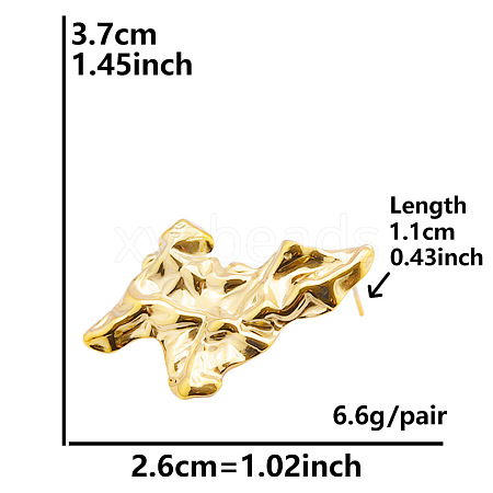 Geometric Irregular Earrings Stainless Steel 18k Studs Jewelry Accessories VH8624-6-1
