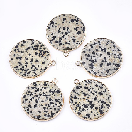 Natural Dalmatian Jasper Pendants G-T112-24K-1