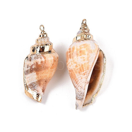 Natural Conch Shell Big Pendants SSHEL-N038-26-1