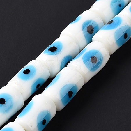 Handmade Evil Eye Lampwork Beads Strands LAMP-F027-01F-1