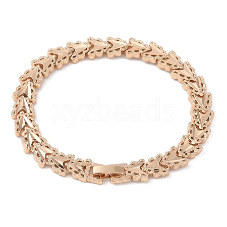 Brass Link Chain Bracelets for Women Men BJEW-P324-01G-KCG-1