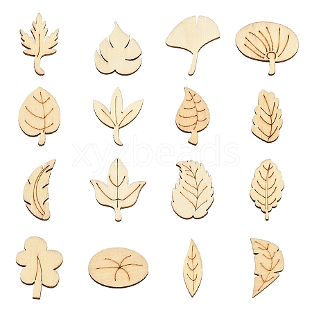 100Pcs Wooden Cabochons WOOD-CJ0001-39-1