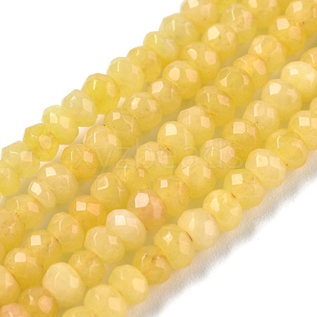 Dyed Natural Malaysia Jade Rondelle Beads Strands G-E316-2x4mm-47-1