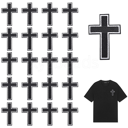 20Pcs Polyester Clothing Patches PATC-GA0002-02A-1