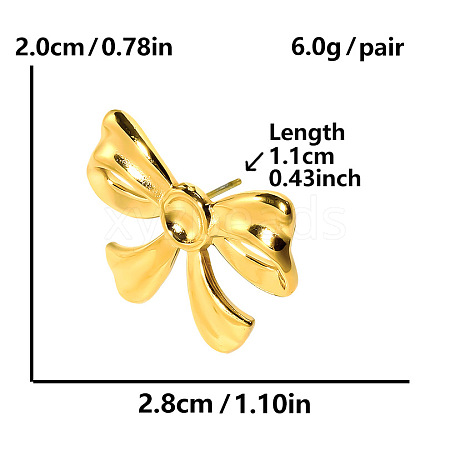 304 Stainless Steel Butterfly Stud Earrings for Women RT1421-2-1