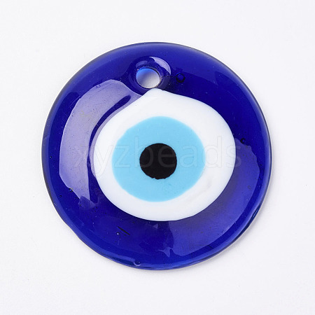 Handmade Lampwork Evil Eye Pendants LAMP-E106-02B-1