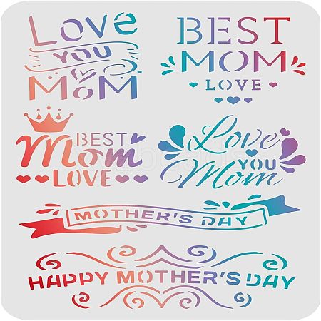 Large Plastic Reusable Drawing Painting Stencils Templates DIY-WH0202-153-1