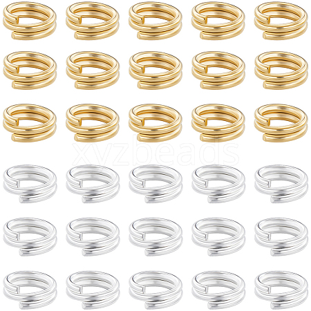 160Pcs 2 Colors Brass Split Rings KK-BBC0023-08A-1