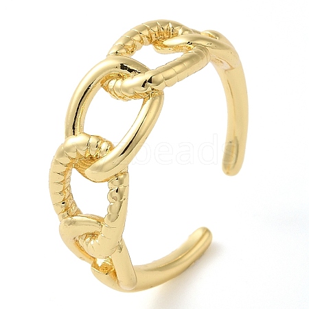 Brass Open Cuff Rings for Women RJEW-Z070-07G-04-1