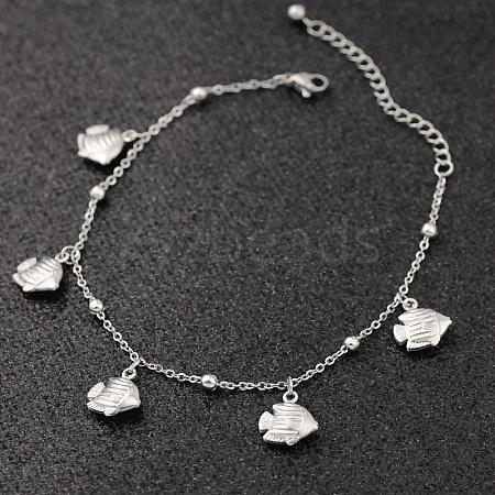 Bohemia Style Ocean Theme 304 Stainless Steel Anklets WG73A42-09-1