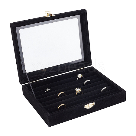 Velvet Jewelry Presentation Boxes VBOX-WH0014-01B-1