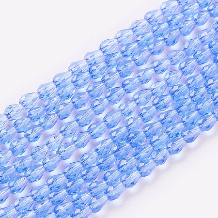 Faceted Glass Beads Strands X-GLAA-A036-F08-1