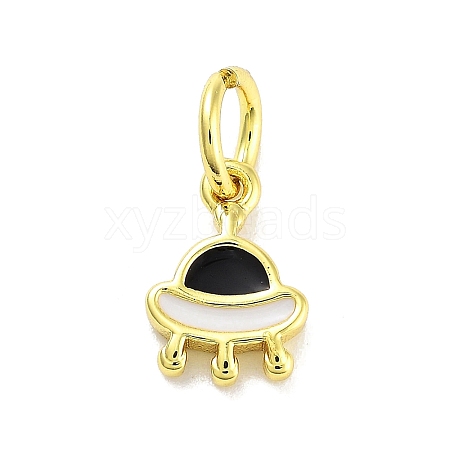 Real 18K Gold Plated Rack Plating Brass Enamel Charms KK-M293-28G-01-1