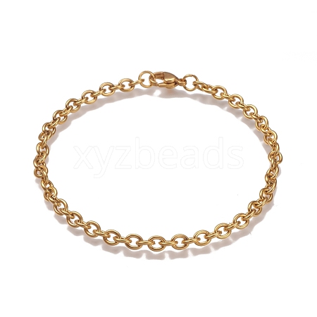 304 Stainless Steel Cable Chain Bracelets BJEW-H532-01G-1