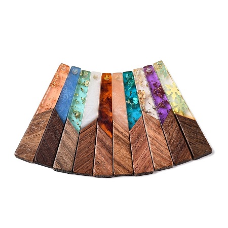 Epoxy Resin & Walnut Wood Pendants RESI-N039-118-1