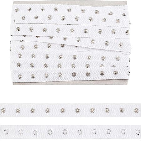 Clasps and Eye Cotton Tape Trim DIY-WH0304-236B-1