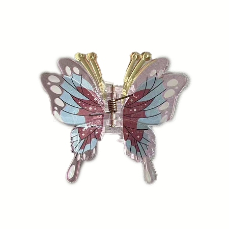 Butterfly Plastic Claw Hair Clips PW-WG58C45-05-1