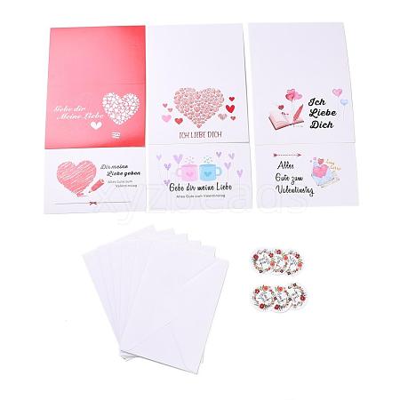 Rectangle Paper Greeting Cards DIY-F096-21-1