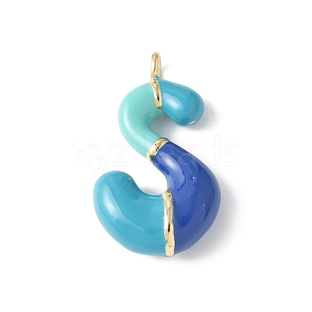 Brass Enamel Pendants KK-E093-03G-S-02-1