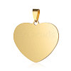 Ion Plating(IP) 304 Stainless Steel Stamping Blank Tag Pendants STAS-I311-04B-G-1