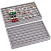 Rectangle Wood Covered with Velvet Jewelry Ring Display Trays AJEW-WH20054-062E-02-7