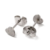 304 Stainless Steel Haart Stud Earrings for Women EJEW-K243-02P-2