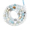 Natural Flower Amazonite Beads Strands G-T142-81-2