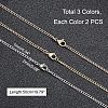 Unicraftale Unisex Casual Style 304 Stainless Steel Curb Chain Necklaces STAS-UN0017-96-4