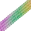 2 Strands Baking Paint Transparent Glass Beads DGLA-TA0001-20F-2