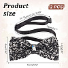 Adjustable Resin Rhinestone Polyester Bow Ties for Men AJEW-WH0472-01B-2