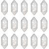 Olycraft 12Pcs Faceted Natural Quartz Crystal Rock Crystal Double Terminated Points G-OC0003-64-1