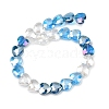 Electroplate Transparent Glass Beads Strands GL-CBADAFE-01E-3