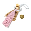 Handmade Macrame Cotton Angel Hanging Ornaments HJEW-JM02711-02-3