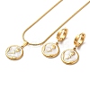 Flower Golden 304 Stainless Steel Jewelry Set with Enamel SJEW-H306-01G-01-2