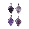 Natural Amethyst Pendants G-C110-03C-P-1