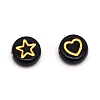 Black Opaque Acrylic Beads ACRC-TAC0002-04-2