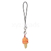 Glass Beaded Ice Cream Pendant Decorations HJEW-MZ00179-03-2