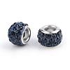 Polymer Clay Rhinestone European Beads CPDL-T001-19-1