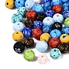 Handmade Millefiori Glass Round Beads LA-N001-01E-13MM-1