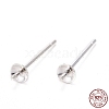 925 Sterling Silver Stud Earring Findings STER-K167-027A-S-1