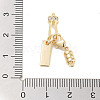 Brass Micro Pave Clear Cubic Zirconia Clasp KK-C051-52G-3