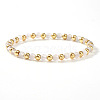 Natural White Jade Beaded Stretch Bracelets TU5709-14-1